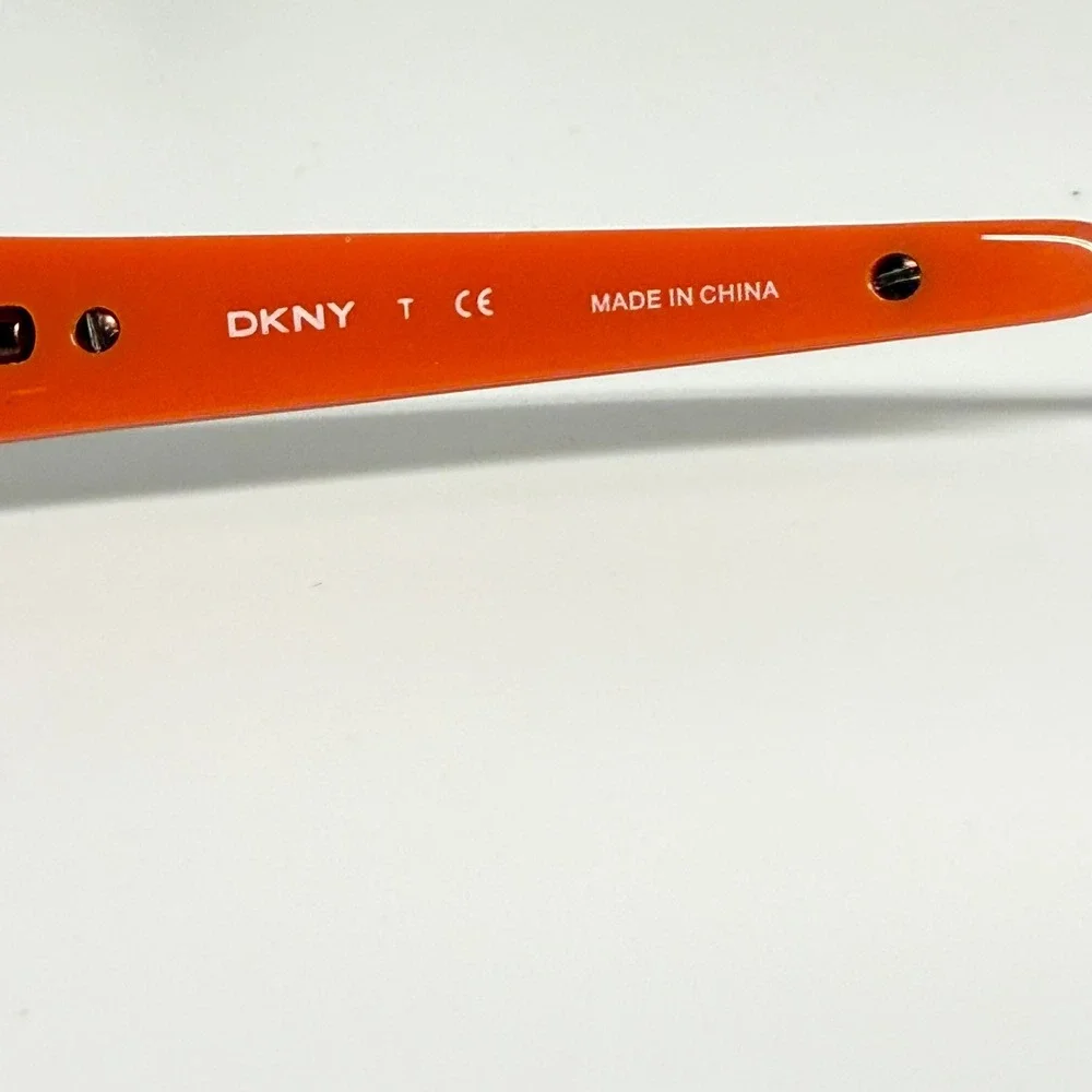 DKNY DY 5570 1034 Brown Orange Rectangular Metal Eyeglass Frames 52-16-135